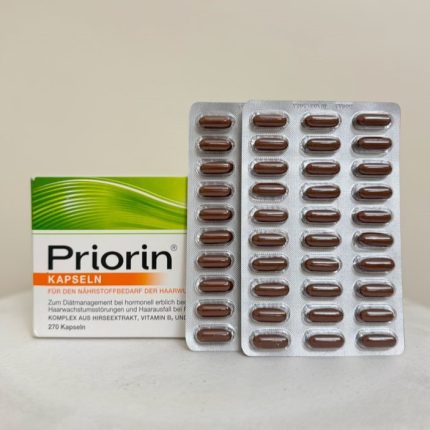کپسول اورجینال پریورین ضد ریزش مو ارثی و هورمونی اصل بایر آلمان ورق ۳۰ عددی PRIORIN TABLETS