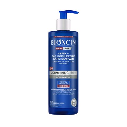 شامپو بیوکسین ضد شوره و ضد ریزش مردانه 2in1 حاوی کافئین و ال کارنیتین Bioxcin Men+Sport اصل ترکیه