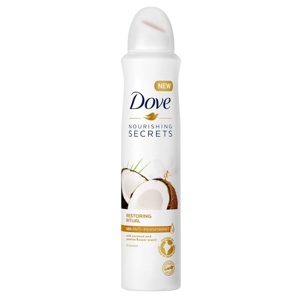 اسپری ضد تعریق و خوشبوکننده داو با رایحه نارگیل و یاسمن Dove Nourishing Secrets اصل