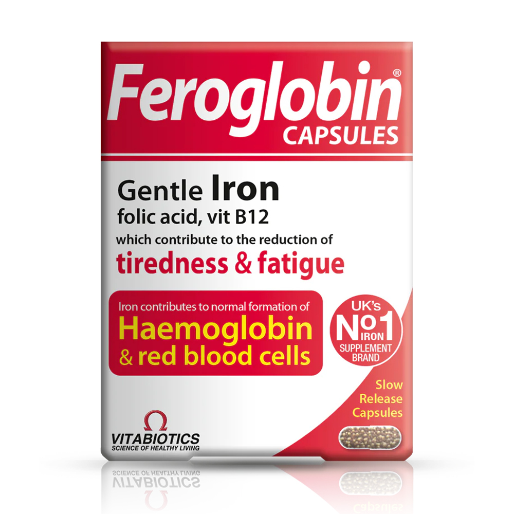 کپسول مکمل آهن فروگلوبین ویتابیوتیکس Vitabiotics Feroglobin B12 اصل انگلستان