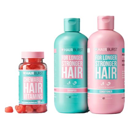 پک شامپو و نرم کننده و ویتامین جویدنی هیربرست Hairburst Pack اصل