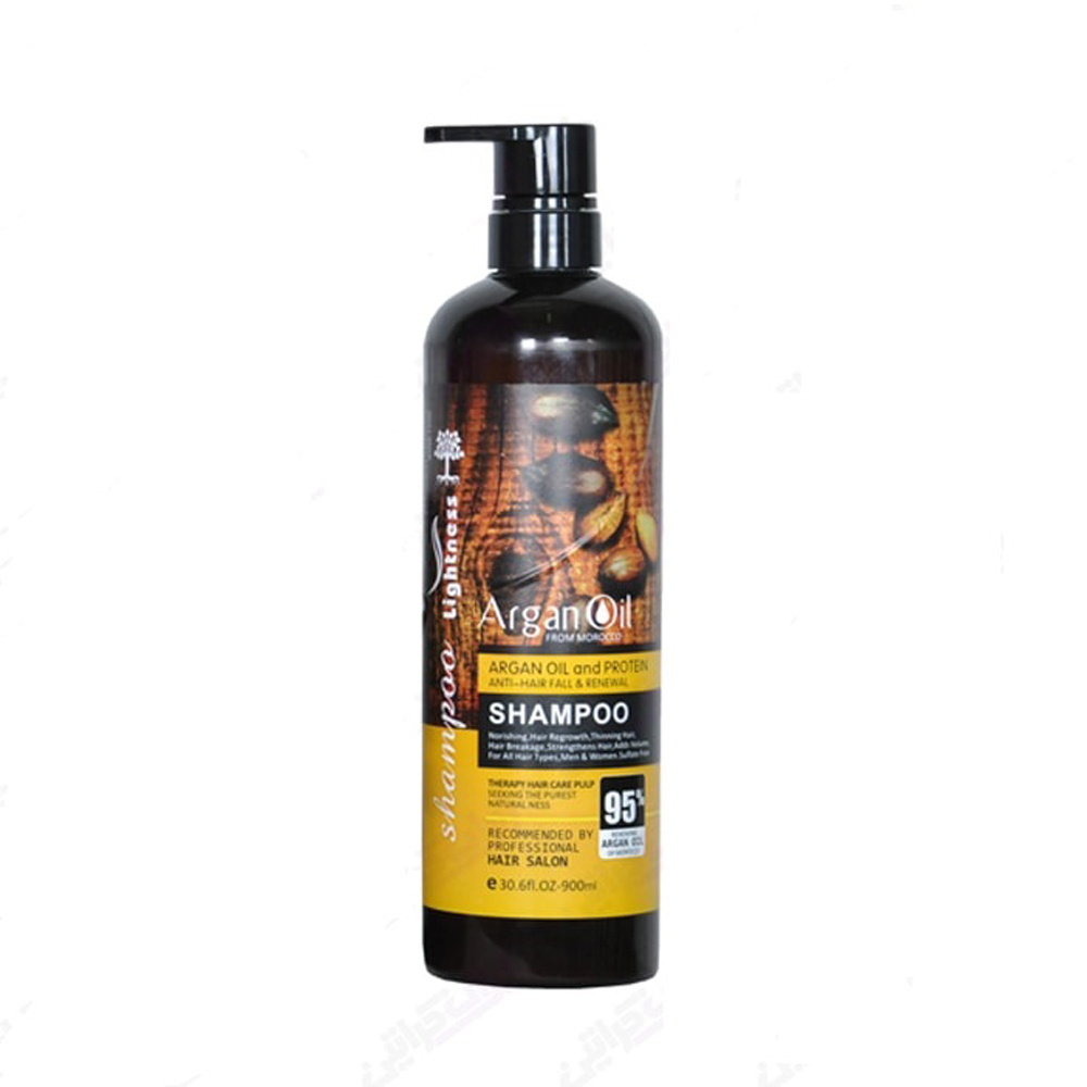 شامپو آرگان لایتنس ضد ریزش و تقویت‌کننده موی سر Lightness Argan Oil اصل اسلواکی