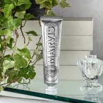 خمیردندان نقرهای مارویس مدل Whitening سفیدکننده Marvis Whitening اصل ایتالیا