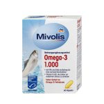 کپسول امگا ۳ میولیس حاوی ۱۰۰۰ میلیگرم روغن ماهی Mivolis Omega-3 1.000 اصل آلمان