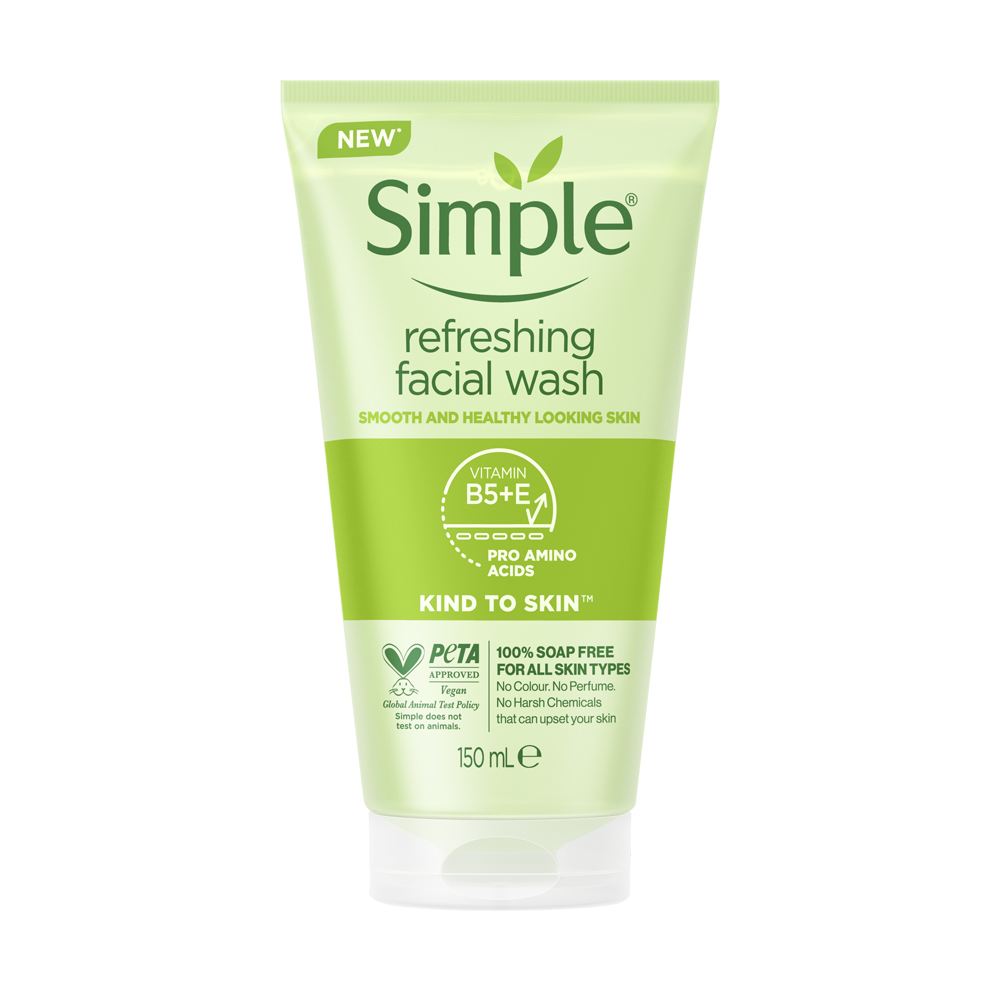 ژل شستشوی صورت سیمپل مدل Refreshing بدون عطر Simple Refreshing اصل