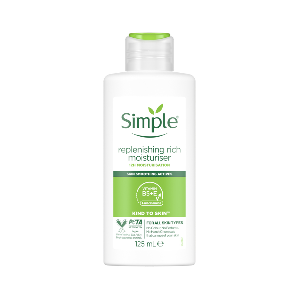 کرم مرطوب کننده و آبرسان پوست ریپلنیشینگ Simple Replenishing Rich Moisturiser اصل