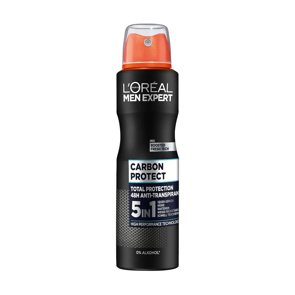 اسپری ضد تعریق لورال سری Men Expert مدل Carbon Protect 5 in 1 با ماندگاری ۴۸ ساعت اصل